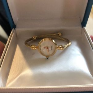 Vintage Gucci braided cable watch gold/abalone